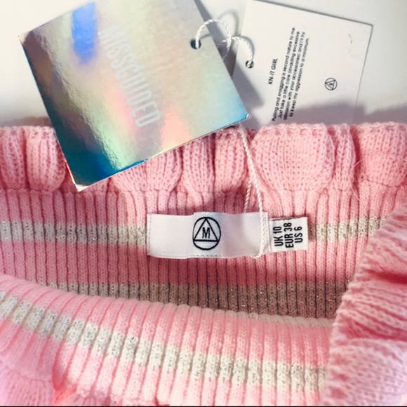 Bardot 💞 Knit Cropped Top In Pink - Picture 4 of 5